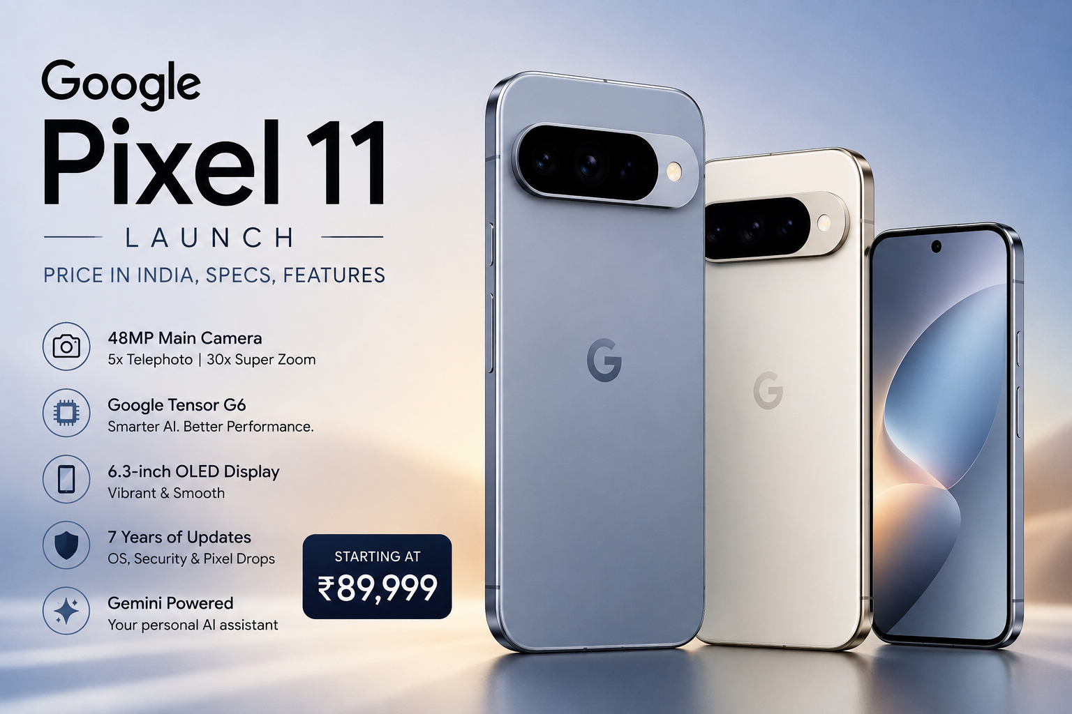 Google Pixel 11 price in India, specs and features